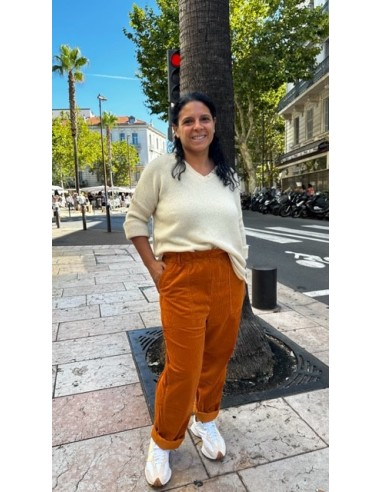 Yael velours cotelé ambre Hod-Paris