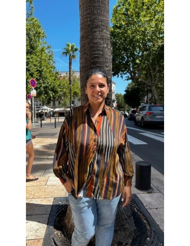 Chemise Kelly stripe ambre Hod-Paris