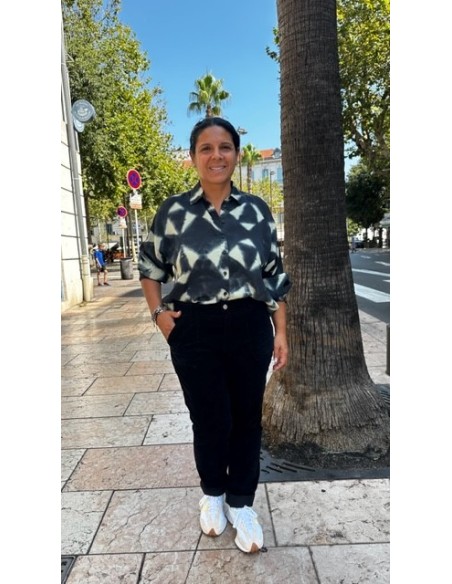 Pantalon en velours côtelé Trésor ebony Hod-Paris