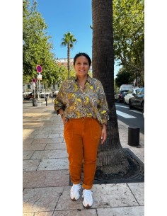 Pantalon en velours côtelé Trésor ambre Hod-Paris 2