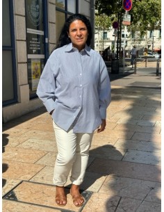 Chemise Nirvana blue stripe Hod-Paris 2