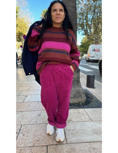 Yael velours cotelé ruby  Hod-Paris