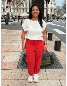 Pantalon Californie cherry coton Hod-Paris 2