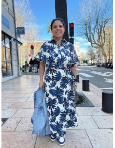 Jupe portefeuille  Jojoba anémone indigo Hod-Paris 2