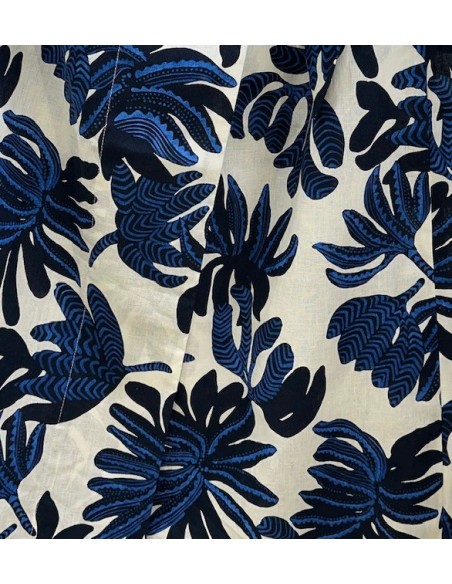 Jupe portefeuille  Jojoba anémone indigo Hod-Paris