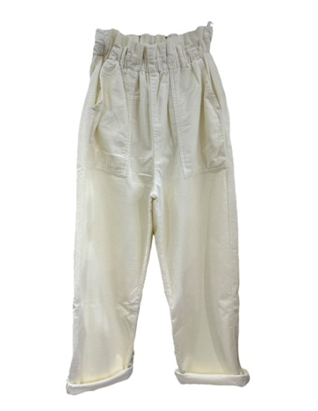 Pantalon Yael velours côtelé cream Hod-Paris