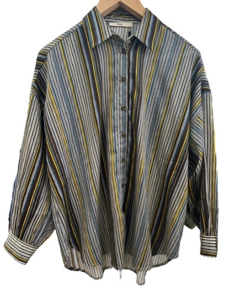 Chemise Kelly mocha stripe Hod-Paris