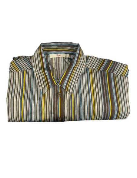 Chemise Kelly mocha stripe Hod-Paris