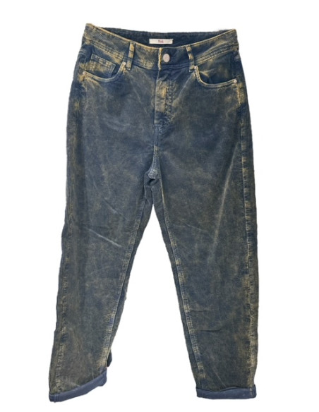 Pantalon velours Gala wash navy Hod-Paris