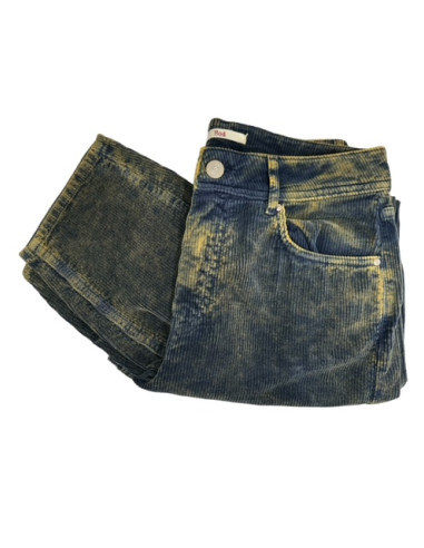 Pantalon velours Gala wash navy Hod-Paris