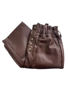 Pantalon Californie simili cuir mocha Hod-Paris