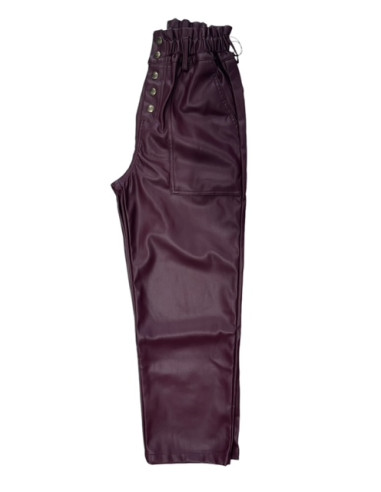 Pantalon Californie simili cuir wine Hod-Paris