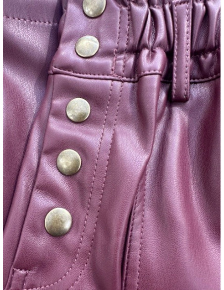 Pantalon Californie simili cuir wine Hod-Paris