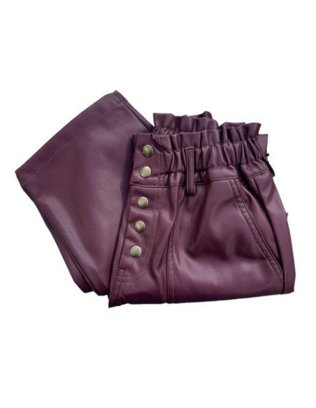 Pantalon Californie simili cuir wine Hod-Paris