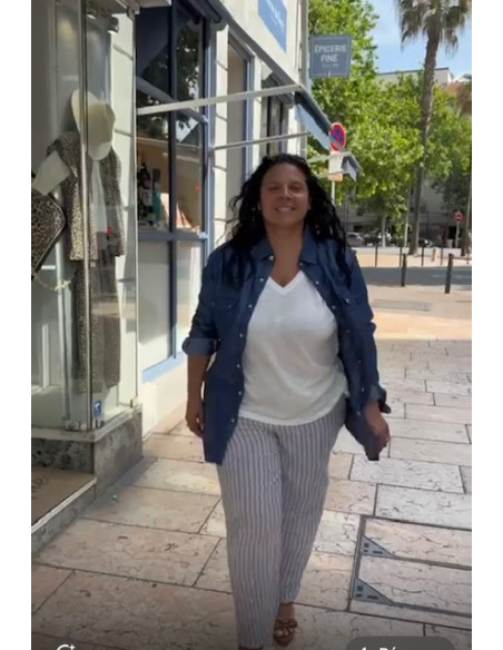 pantalon Baobab lotus stripe Hod-Paris