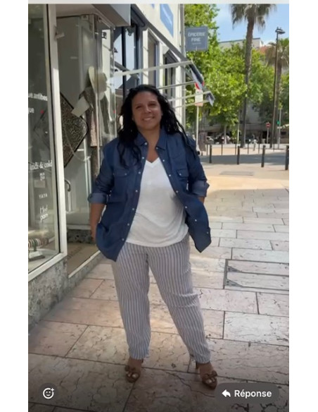 pantalon Baobab lotus stripe Hod-Paris