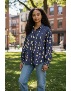 Chemise Kelly T&D navy Hod