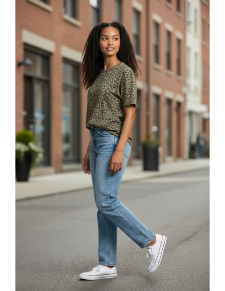 Tee-shirt  Ambre Léo kaki Hod