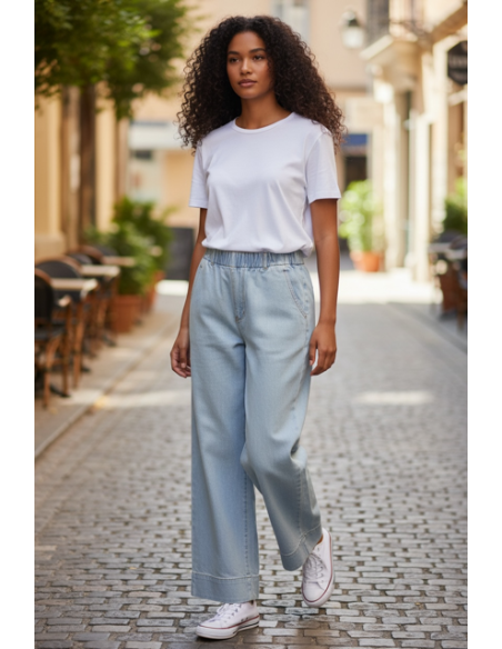 PANTALON JIM JEAN LIGHT BLUE HOD-PARIS