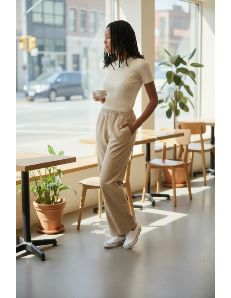 Pantalon Jimmy velours latte Hod-Paris