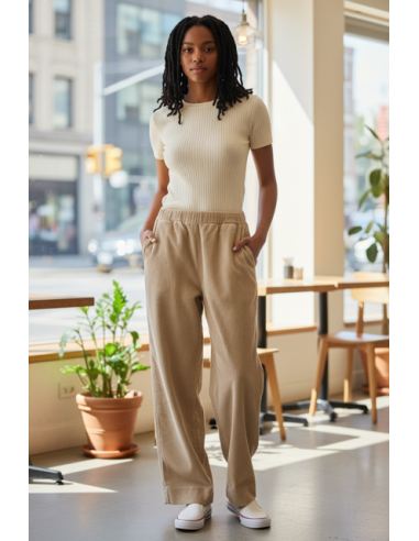 Pantalon Jimmy velours latte Hod-Paris