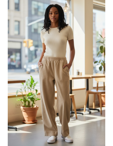 Pantalon Jimmy velours latte Hod-Paris