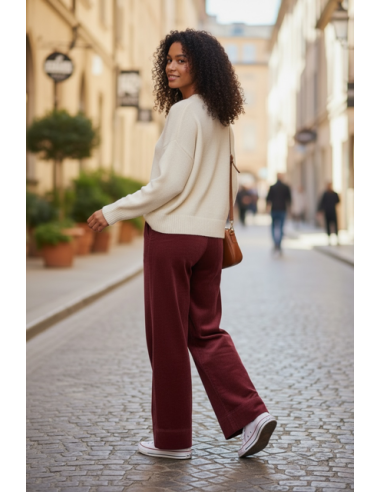 Pantalon Jimmy velours burgundy Hod-Paris