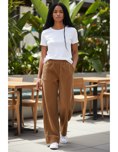 Pantalon Jimmy velours coconut Hod-Paris