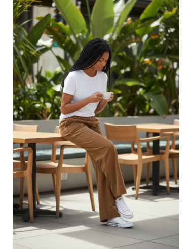 Pantalon Jimmy velours coconut Hod-Paris