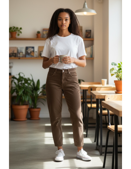 PANTALON VELOURS GALA WASH COCONUT HOD-PARIS