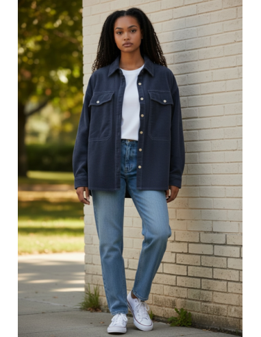 VESTE MONICA VELOURS INDIGO HOD-PARIS