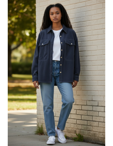 VESTE MONICA VELOURS INDIGO HOD-PARIS