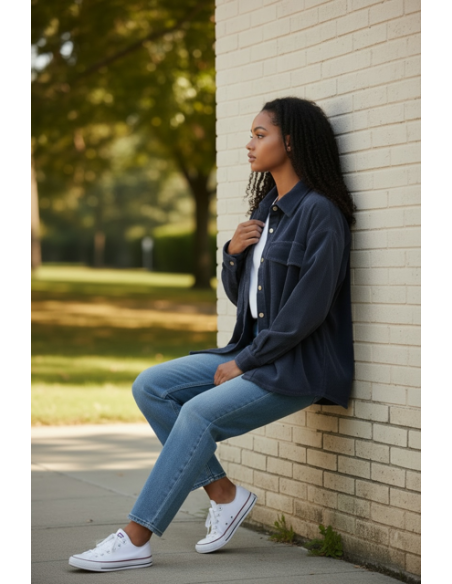 VESTE MONICA VELOURS INDIGO HOD-PARIS