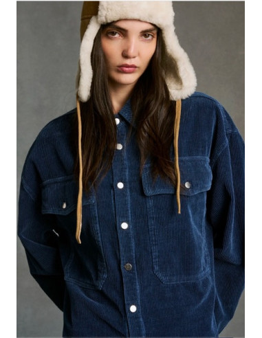 VESTE MONICA VELOURS INDIGO HOD-PARIS