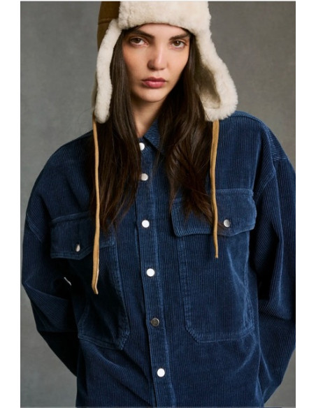 VESTE MONICA VELOURS INDIGO HOD-PARIS