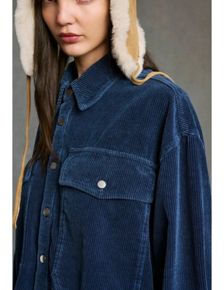 VESTE MONICA VELOURS INDIGO HOD-PARIS