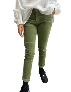 Pantalon Strauss velours Kaki Hod Paris