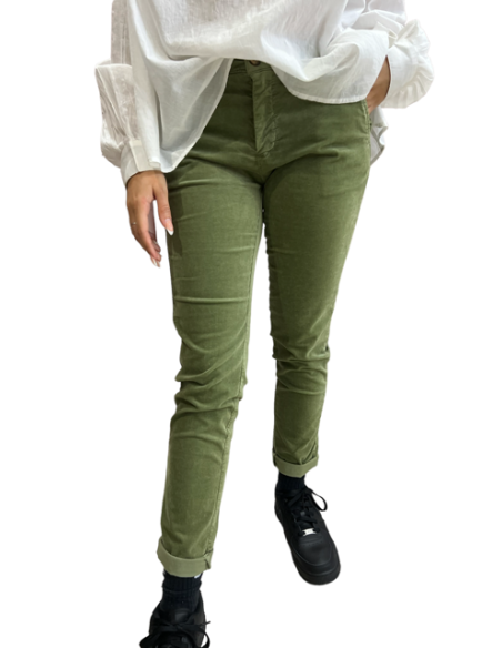 Pantalon Strauss velours Kaki Hod Paris
