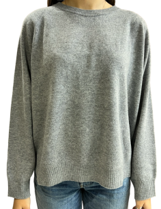 Pull Luna uni chiné gris Hod-Paris