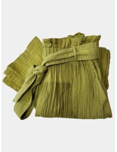 Pantalon Yael gaze de coton uni verone Hod-Paris