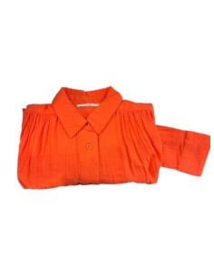 Chemise Madrid gaze de coton corail Hod-Paris 2